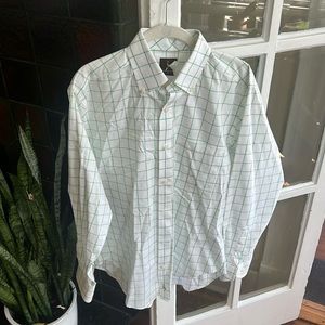 Size M Tailorbyrd Green Plaid Dress Shirt
